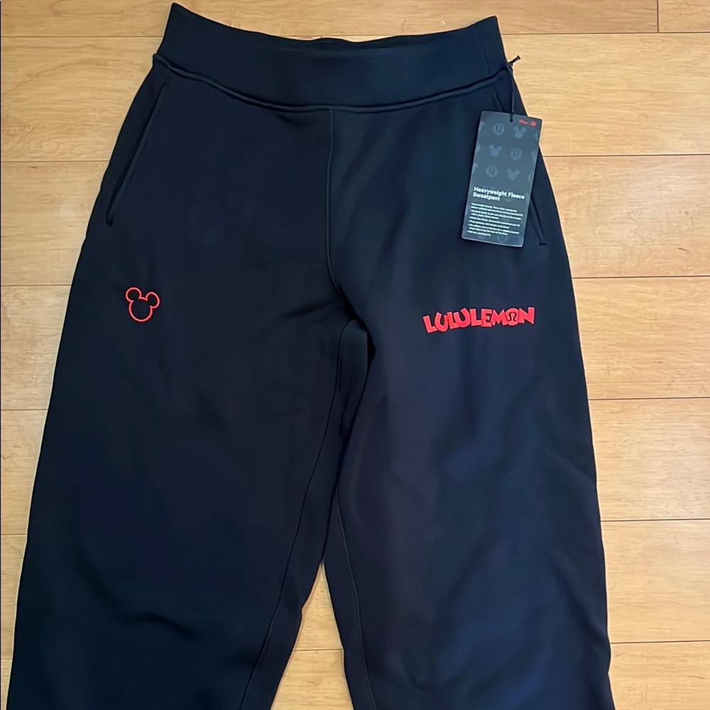 Lululemon Disney Black Joggers heavyweight fleece pants small